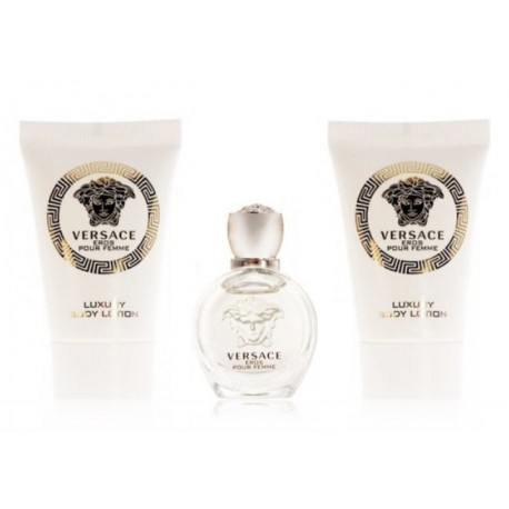 Versace Eros pour Femme rinkinys moterims (5 ml. EDP + kūno losjonas 2 x 25 ml.)