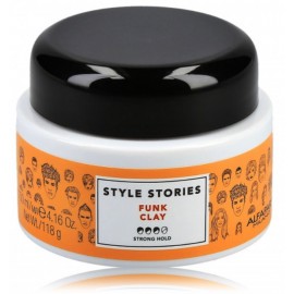 AlfaParf Style Stories Funk Clay stiprios fiksacijos molis plaukams 100 ml.