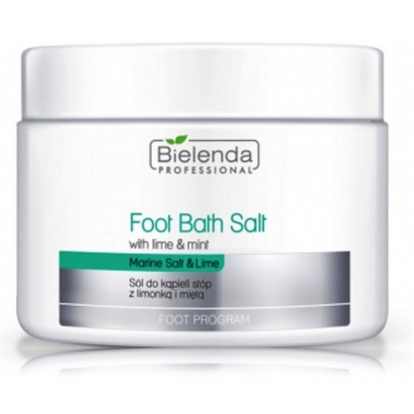 Bielenda Professional Foot Bath Salt White Lime & Mint atkuriamoji vonios druska pėdoms