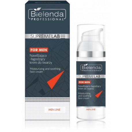 Bielenda Professional Supremelab Moisturizing & Soothing Face Cream drėkinamasis ir raminamasis veido kremas vyrams 50 ml.