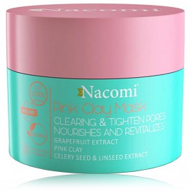 Nacomi Vegan Pink Clay valomoji veido kaukė sausai odai 50 ml.