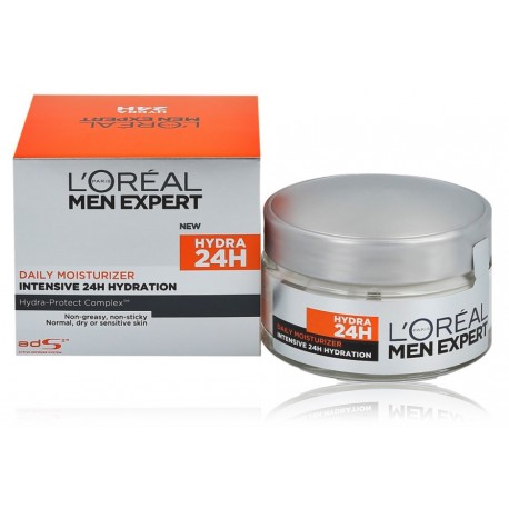 L'oreal Paris Men Expert 24H Daily Moisturizer drėkinamasis veido kremas sausai odai 50 ml.