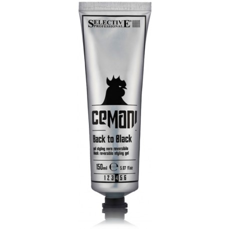 Selective Cemani Back To Black Reversible Styling Gel formavimo gelis žiliems plaukams 150 ml.