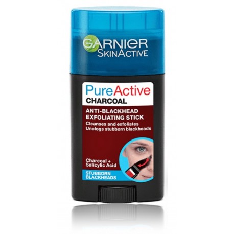 Garnier Pure Active Charcoal Anti-Blackhead Exfoliating Stick šveičiamoji priemonė veidui