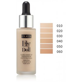 PUPA Like A Doll Perfecting Make-Up Fluid SPF15 makiažo pagrindas 30 ml.