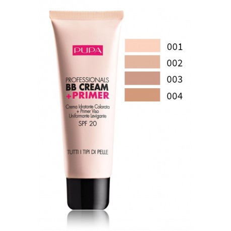 PUPA Professionals BB Cream & Primer SPF20 BB kremas ir makiažo bazė 30 ml.