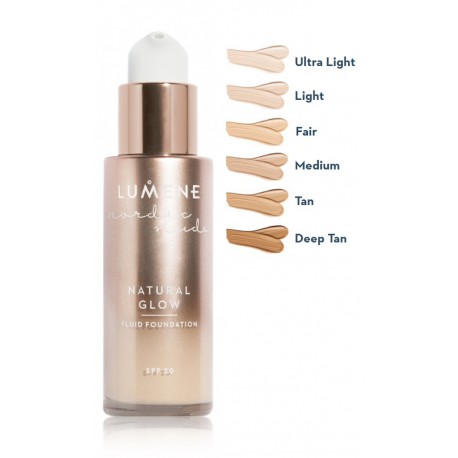 Lumene Natural Glow Fluid Foundation SPF20 makiažo pagrindas 30 ml.