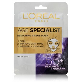 L'OREAL Age Specialist Restoring Tissue Mask 55+ омолаживающая тканевая маска для лица