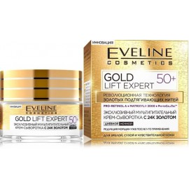 Eveline Gold Lift Expert 50+ maitinantis veido kremas brandžiai odai