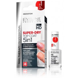 Eveline Nail Therapy Super-Dry Top Coat stiprinantis viršutinis nagų lako sluoksnis