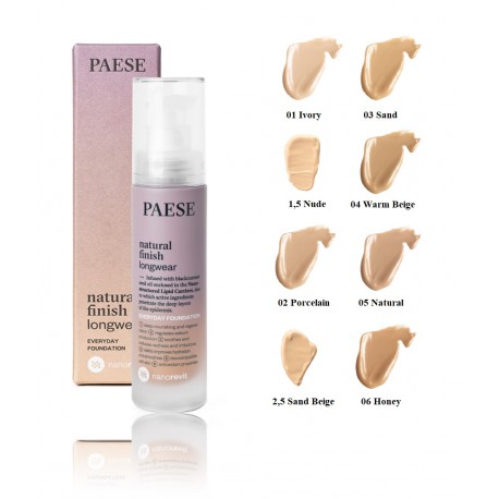 Paese Nanorevit Natural Finish Longwear Everyday Foundation makiažo pagrindas