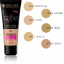 Eveline Selfie Time Foundation & Concealer makiažo pagrindas 30 ml.