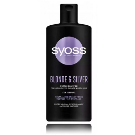Syoss Blonde & Silver šampūnas šviesiems ir žiliems plaukams
