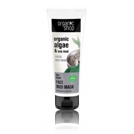 Organic Shop Organic Algae & Sea Mud Facial Mud Mask purvo kaukė veidui