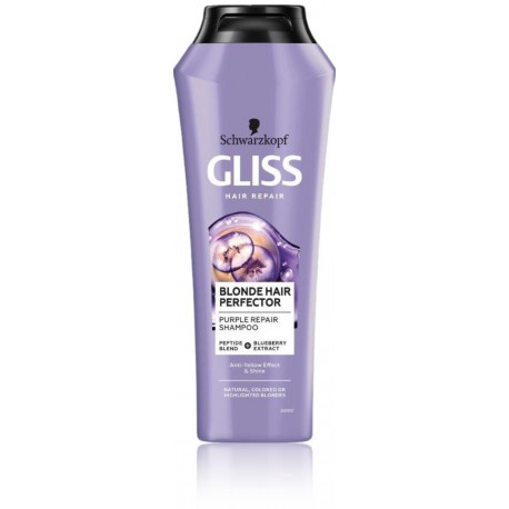 Schwarzkopf Gliss Blonde Hair Perfector Shampoo šampūnas šviesiems plaukams