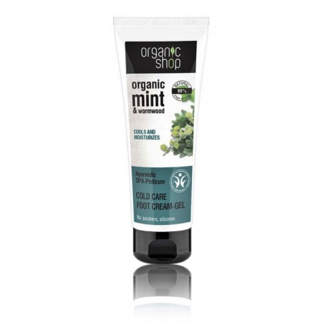 Organic Shop Organic Mint & Wormwood Cold Care Foot Cream-Gel pėdų kremas