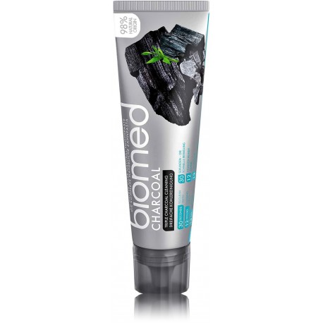 Biomed Charcoal Complete Care Natural Toothpaste balinamoji dantų pasta su aktyvuota anglimi