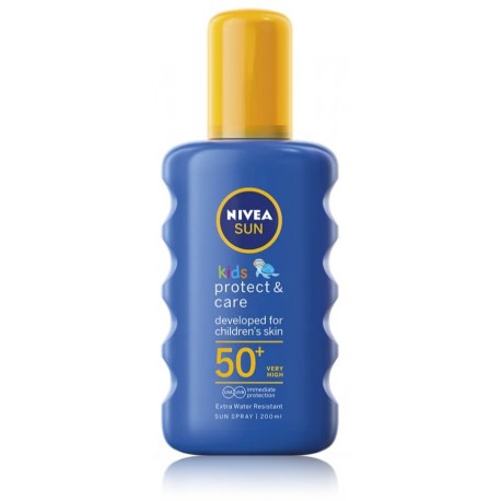 NIVEA Sun Kids Protect & Care SPF50 apsauginis purškiklis nuo saulės vaikams