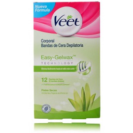 Veet Easy-Gelwax depiliuojamosios vaško juostelės su alaviju