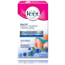 Veet Easy-Gelwax depiliuojamosios vaško juostelės bikini zonai