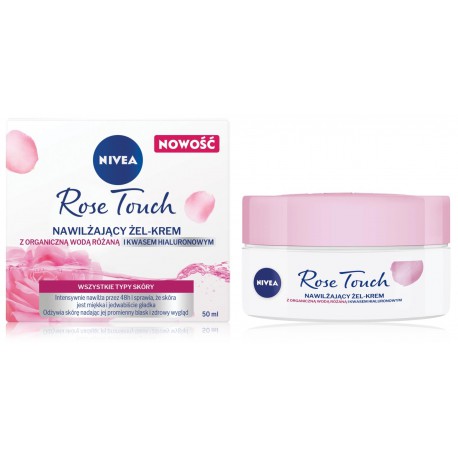 NIVEA Rose Touch Moisturizing Face Cream-Gel drėkinamasis veido kremas