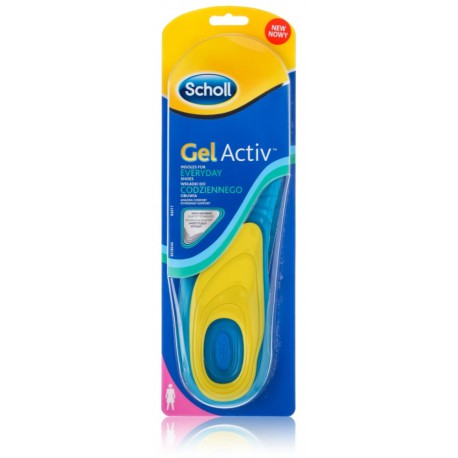 Scholl Gel Activ Insoles For Everyday Shoes vidpadžiai kasdienei moteriškai avalynei