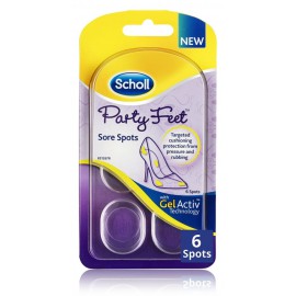 Scholl Gel Activ Party Feet Sore Spots gelinės pagalvėlės jautrioms pėdų vietoms