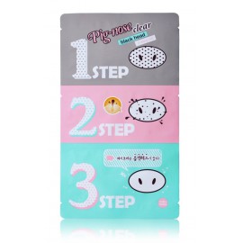 Holika Holika Pig-Nose Clear Blackhead 3-Step Kit poras valantys pleistrai 3 vnt.