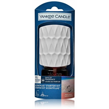 Yankee Candle ScentPlug Starter Kit Pink Sands namų kvapo rinkinys (elektrinis pagrindas 1 vnt. + oro gaiviklis 18.5 ml.)