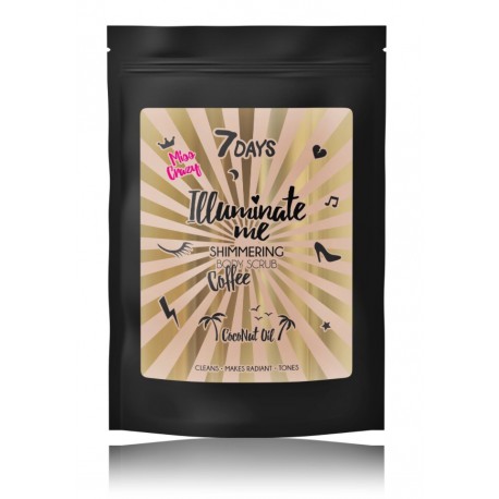 7DAYS Illuminate Me Shimmering Coffee Body Scrub Miss Crazy kūno šveitiklis