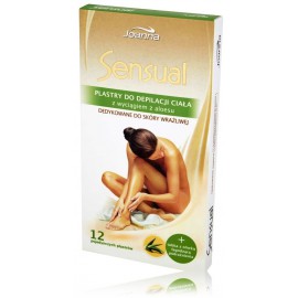 Joanna Sensual Patches With Wax For Body Hair Removal depiliuojamosios vaško juostelės kūnui