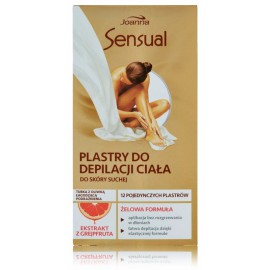 Joanna Sensual Patches For Body Hair Removal With Greipfrut depiliuojamosios vaško juostelės kūnui