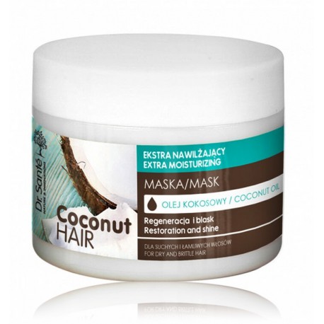 Dr. Sante Coconut Hair Mask drėkinamoji kaukė sausiems ir trapiems plaukams