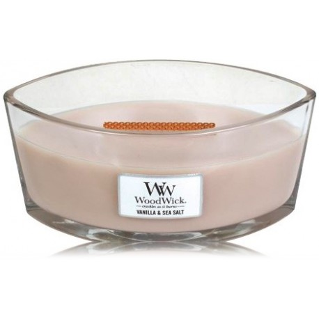 WoodWick Vanilla & Sea Salt aromatinė žvakė