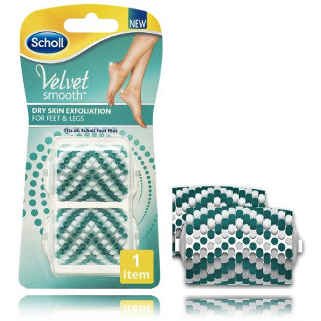 Scholl Velvet Smooth sausos odos šveitimo šepetėliai