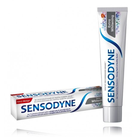 Sensodyne Extra Whitening balinanti dantų pasta su fluoru