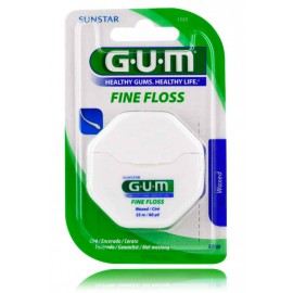 GUM Fine Floss vaškuotas tarpdančių siūlas