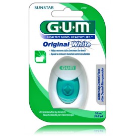 GUM Original White vaškuotas, balinantis tarpdančių siūlas