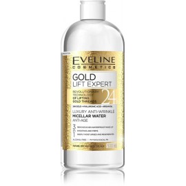 Eveline Gold Lift Expert Luxury Anti Wrinkle micelinis vanduo brandžiai odai