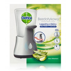 Dettol rinkinys (1 vnt. bekontaktis muilo dozatorius + 250 ml. skysto muilo papildymas + 2 vnt. AA tipo baterijos)