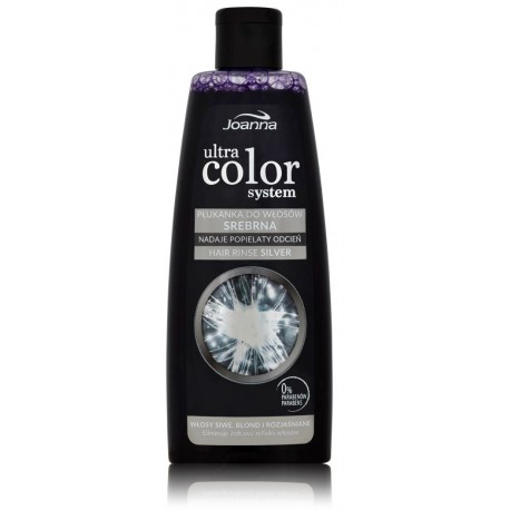 Joanna Ultra Color System Silver Rinse geltonus tonus neutralizuojantis skalavimo skystis šviesiems plaukams