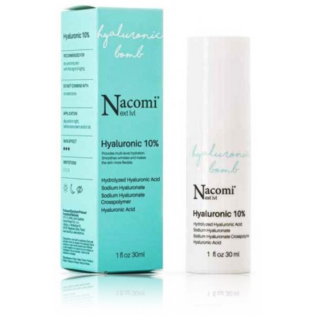 Nacomi Next Level Hyaluronic 10% drėkinantis veido serumas