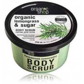 Organic Shop Organic Lemongrass & Sugar Body Scrub Peeling kūno šveitiklis