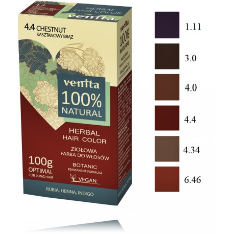 Venita Herbal Hair Color 100 % natūralūs augaliniai plaukų dažai