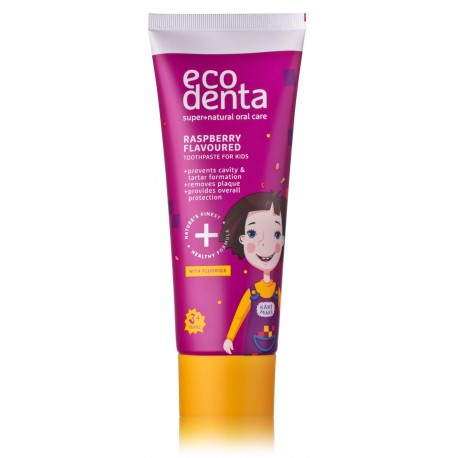 Ecodenta KAKĖ MAKĖ Raspberry Kids Toothpaste dantų pasta vaikams