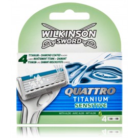 Wilkinson Sword Quattro Titanium Sensitive skustuvo galvutės