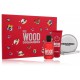 Dsquared2 Red Wood rinkinys moterims (100 ml. EDT + dušo gelis 100 ml. + piniginė)