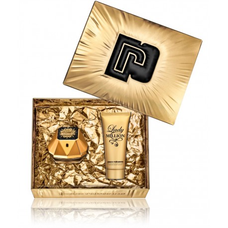 Paco Rabanne Lady Million Fabulous rinkinys moterims (50 ml. EDP + 75 ml. kūno losjonas)