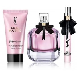 Yves Saint Laurent Mon Paris rinkinys moterims (90 ml. EDP + 10 ml. EDP + 50 ml. kūno losjonas)