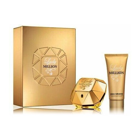 Paco Rabanne Lady Million rinkinys moterims (50 ml. EDP + 100 ml. kūno losjonas)